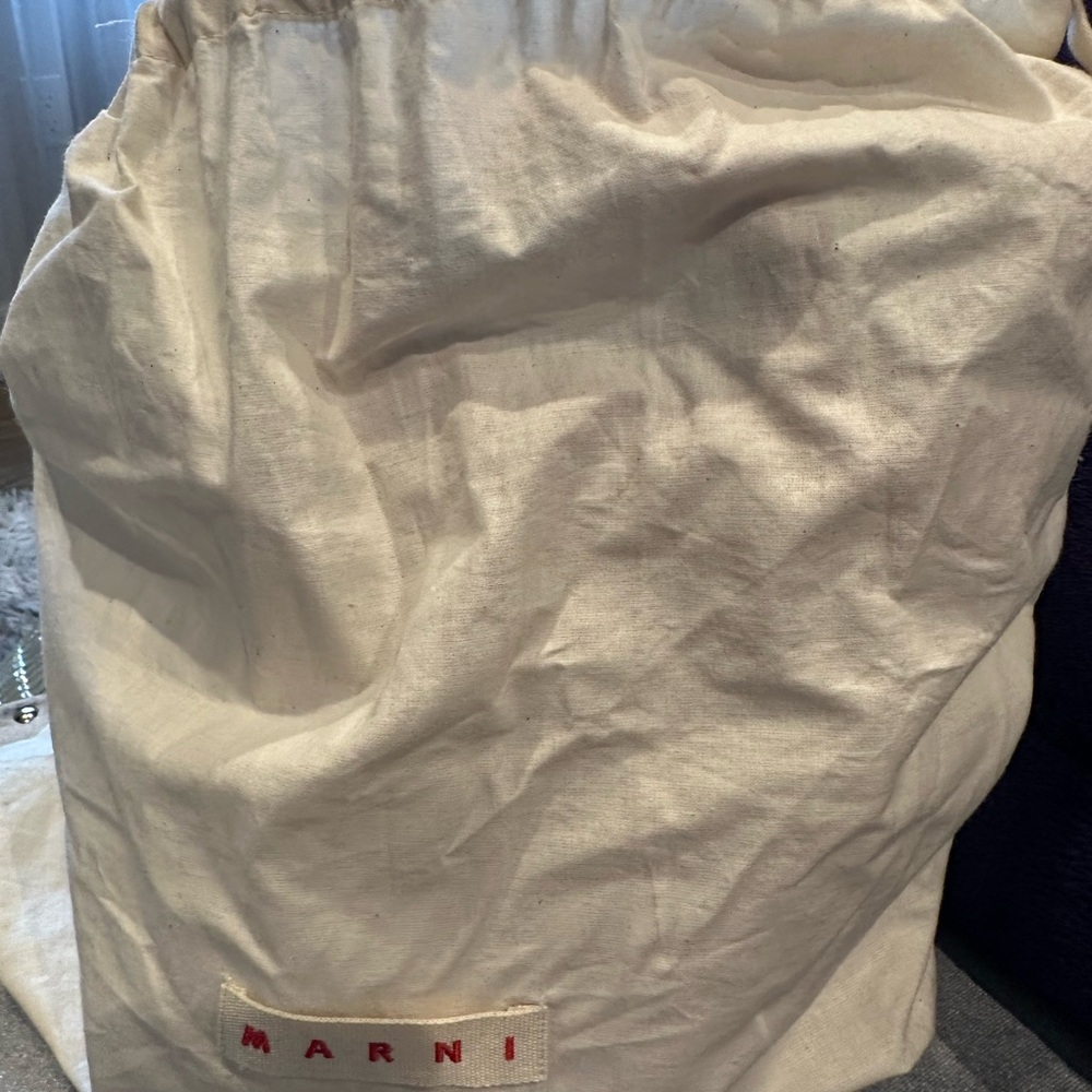 Marni Pink Woven Bucket Tote with Leather Trim - Picture 7 of 7